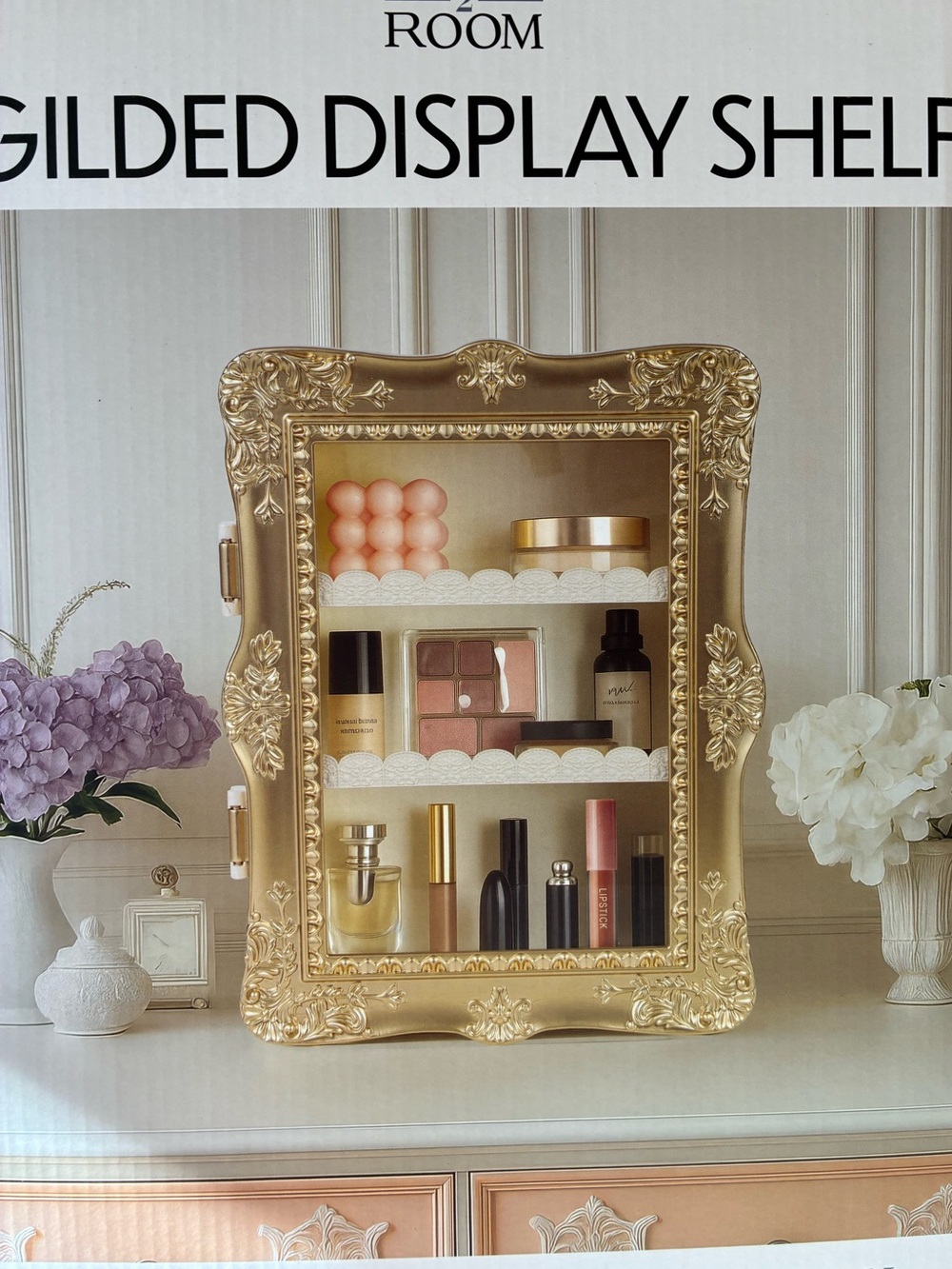 Gold antique style Display shelf